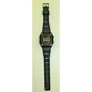 Digital Quartz Black Yellow Water Resistant Watch